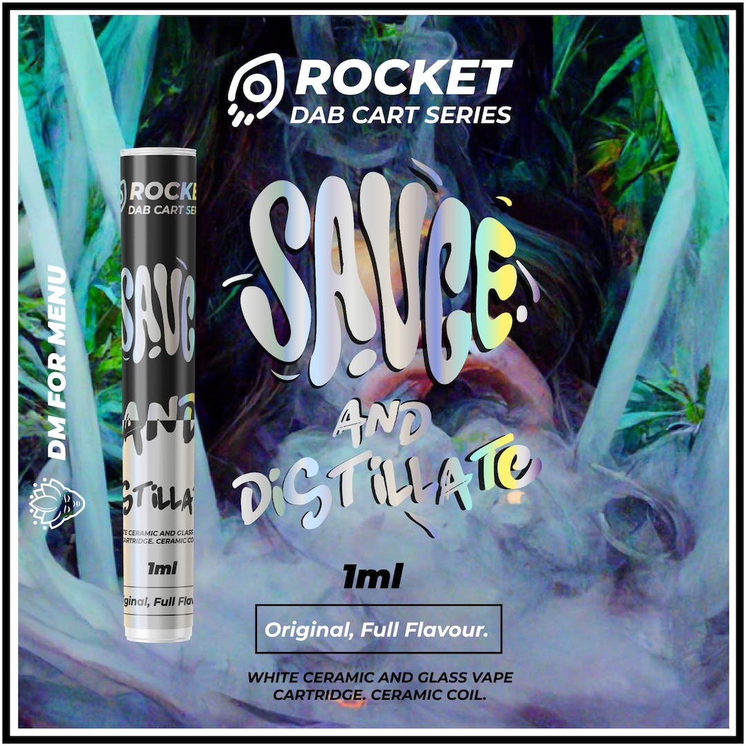 Rocket Dab Cart Series | Distillate + Sauce | 1ml