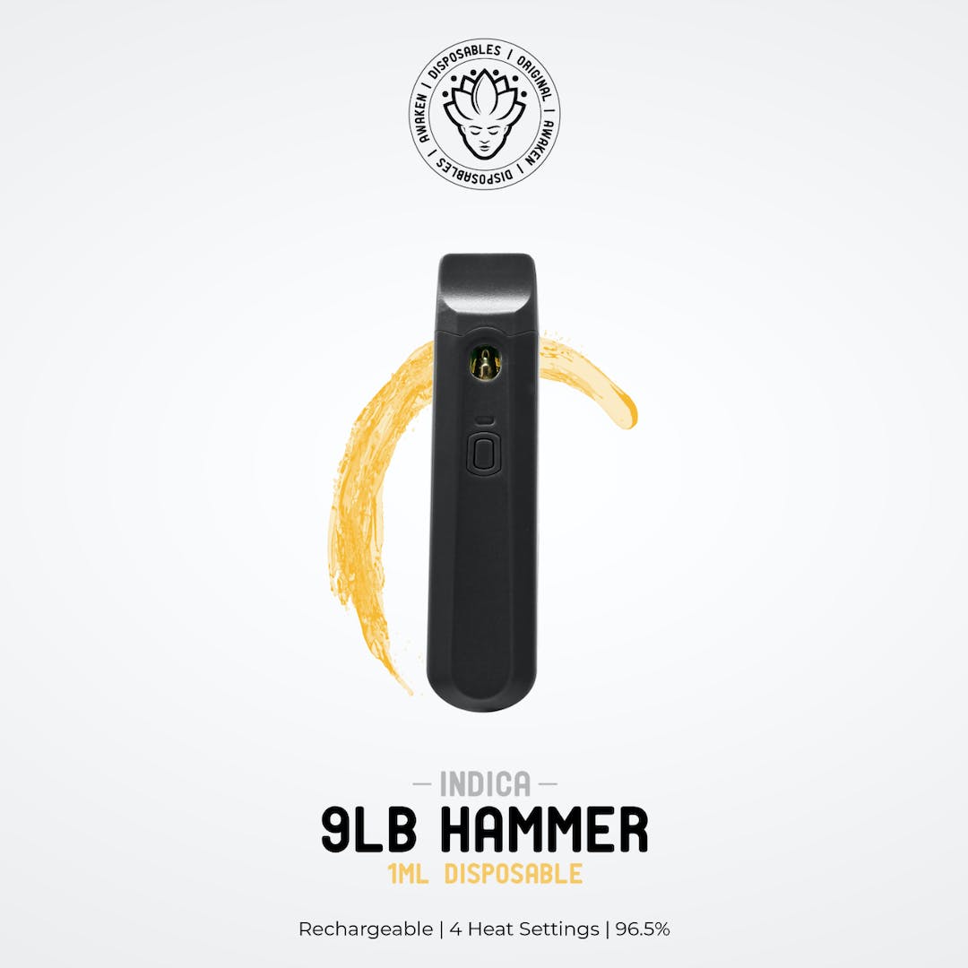 Awaken 1ml Disposable | 9 Pound Hammer | 4 Heat Settings | Rechargeable