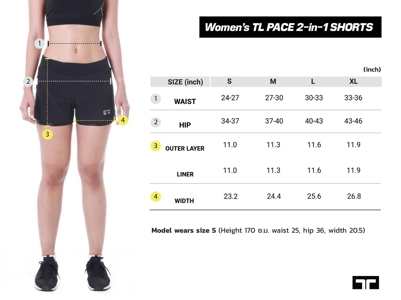 PACE Women 2in1 Running Shorts_3