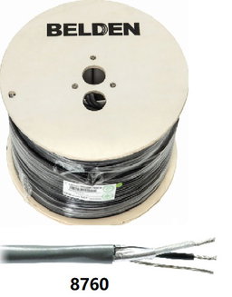 8760 18AWG 2-Conductor Shielded Electronic Cable