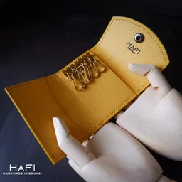 Key Case in yellow goatskin
