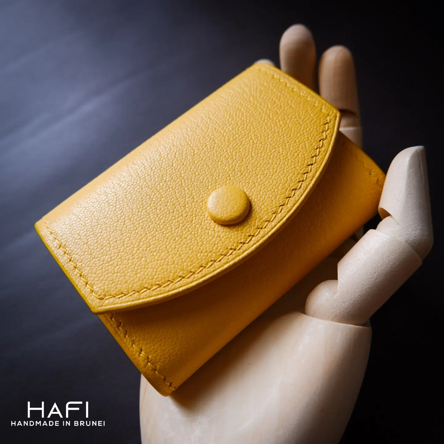 Key Case in yellow goatskin_1