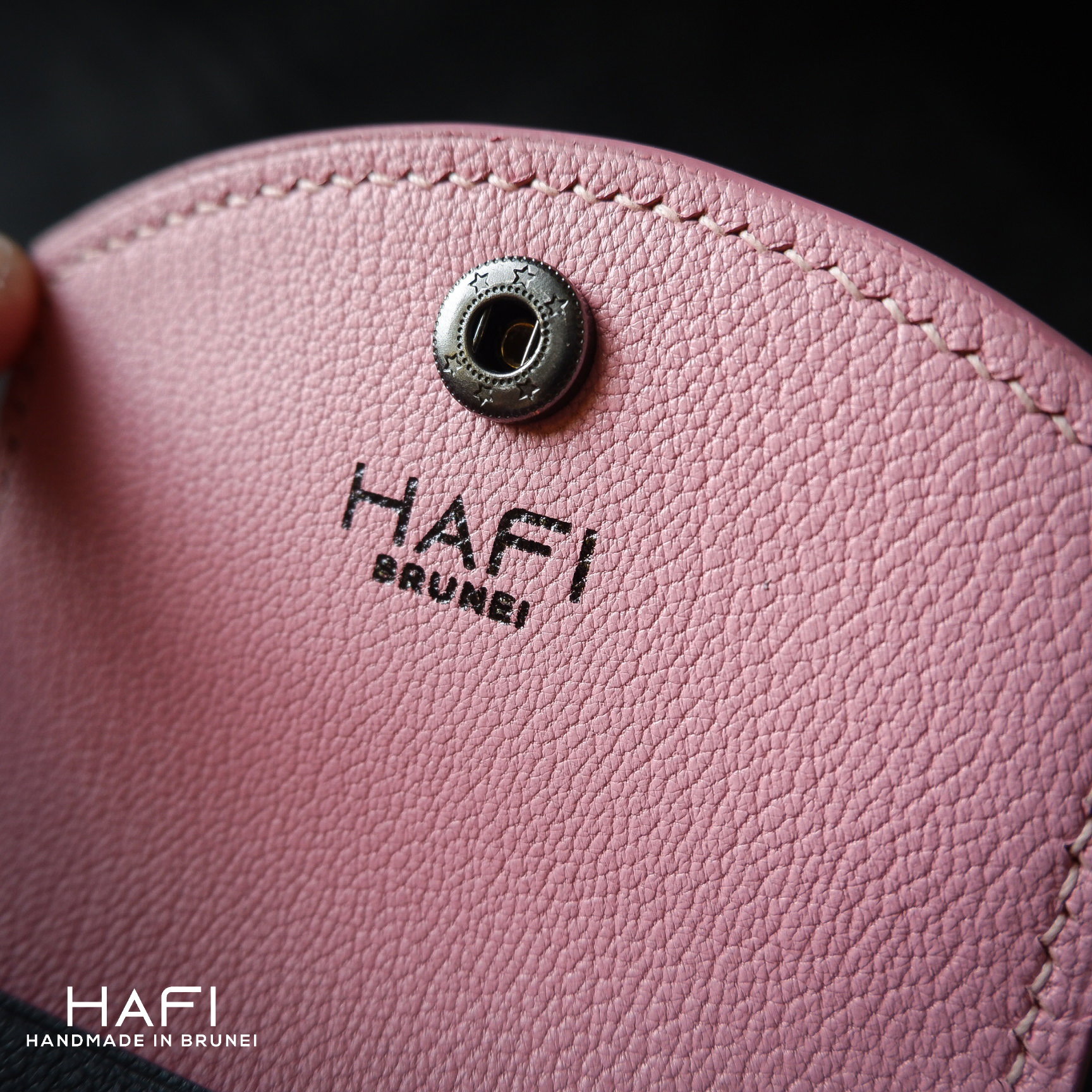 Key Case in grey x pink goatskin_4