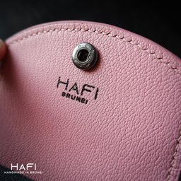 Key Case in grey x pink goatskin