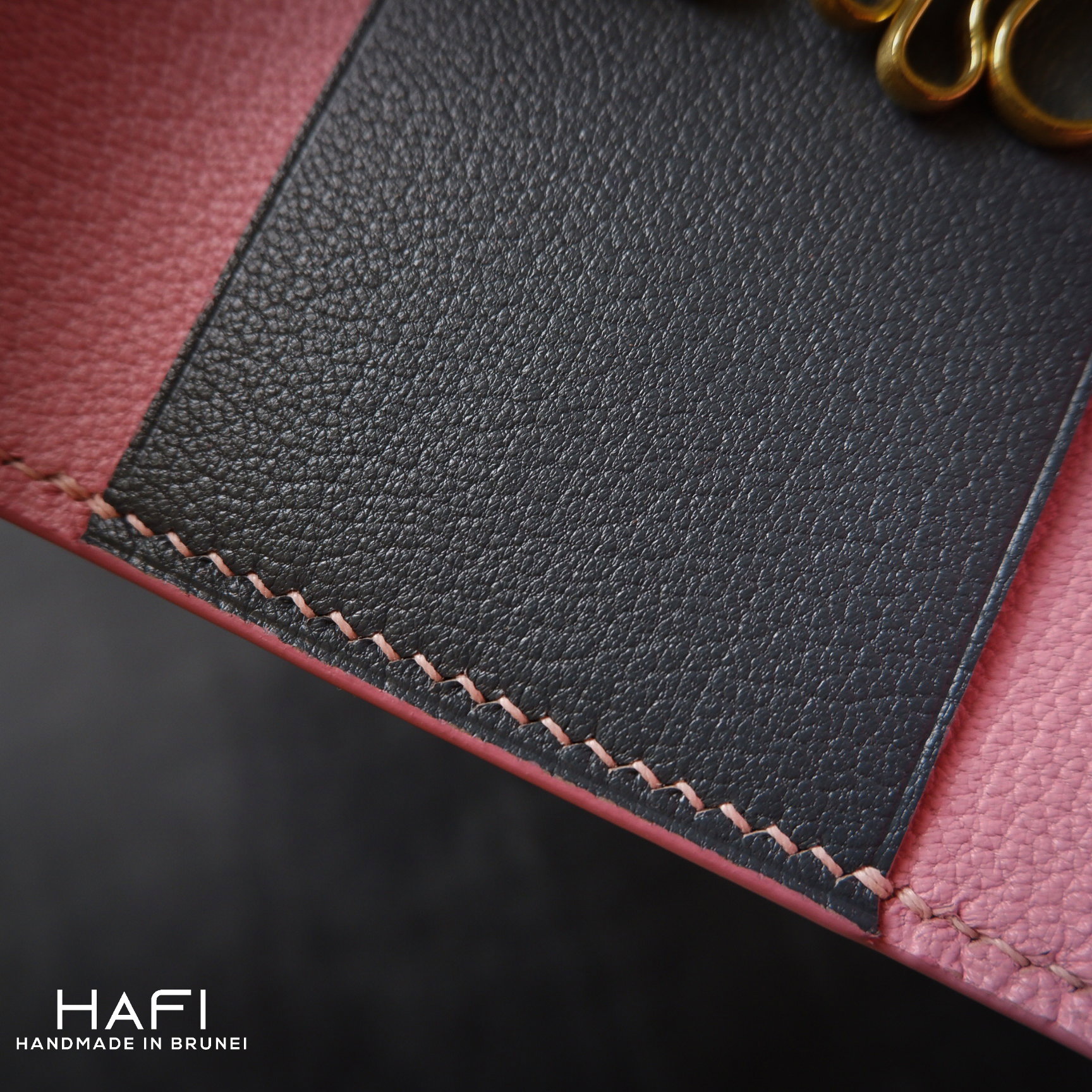 Key Case in grey x pink goatskin_3