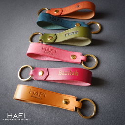 Personalized Leather Keyring - 8 colors