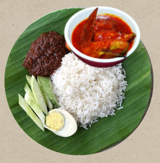 Nasi Lemak Ayam Merah