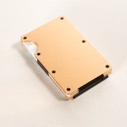 Matte Rose Gold Wallet with Clip