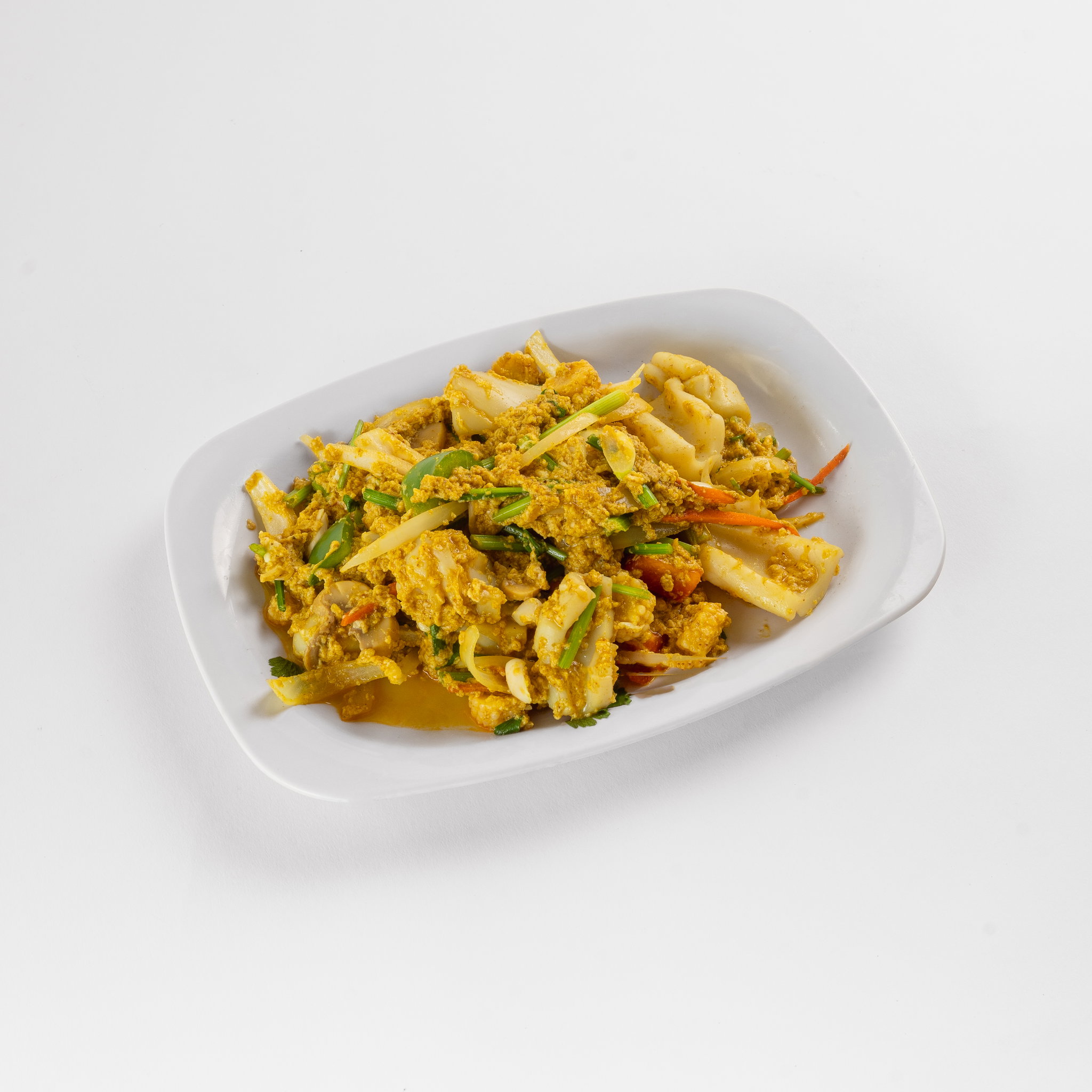 Squid With Yellow Curry & Egg_0