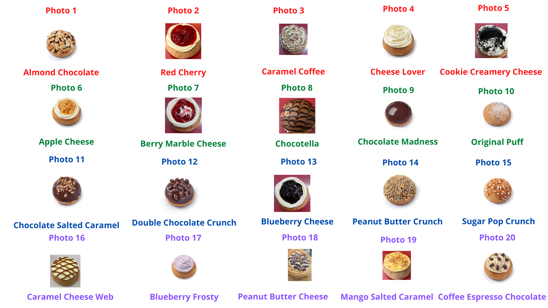 Customize Your 6 Assorted Chewy Cream Puffs _0