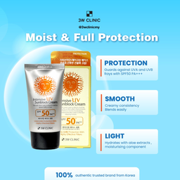 3W Clinic Intensive UV Sunblock Cream SPF50+ PA +++