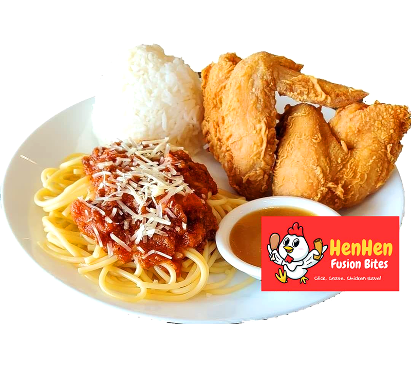 CMB #4 - 2pcs Chicken + Gravy + Rice + Spaghetti_0