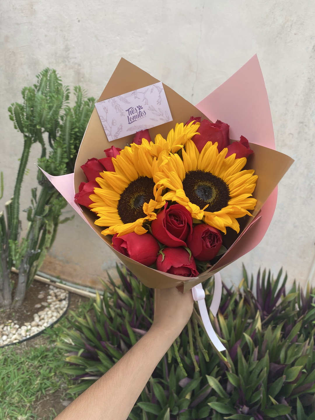 12 Rosas y Girasoles