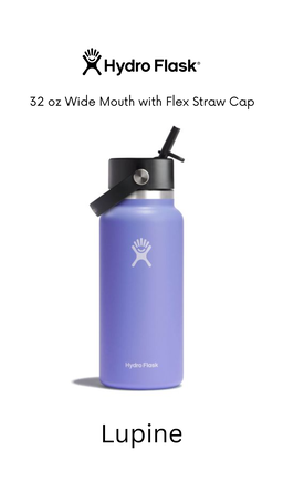 Hydroflask 32 oz Wide Mouth with Flex Straw Cap
