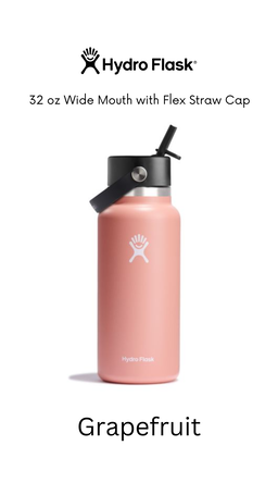 Hydroflask 32 oz Wide Mouth with Flex Straw Cap