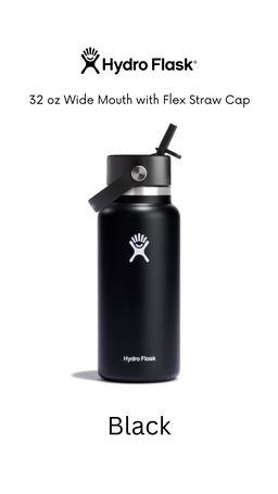 Hydroflask 32 oz Wide Mouth with Flex Straw Cap