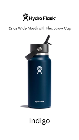 Hydroflask 32 oz Wide Mouth with Flex Straw Cap