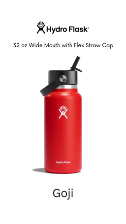 Hydroflask 32 oz Wide Mouth with Flex Straw Cap