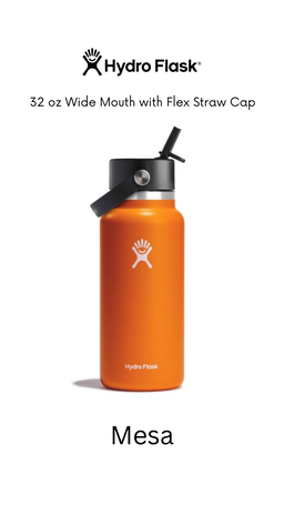 Hydroflask 32 oz Wide Mouth with Flex Straw Cap