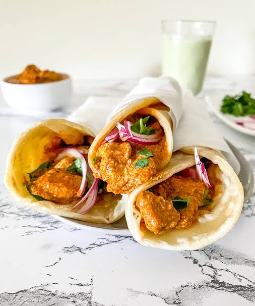 Indian Chicken Tikka Wrap