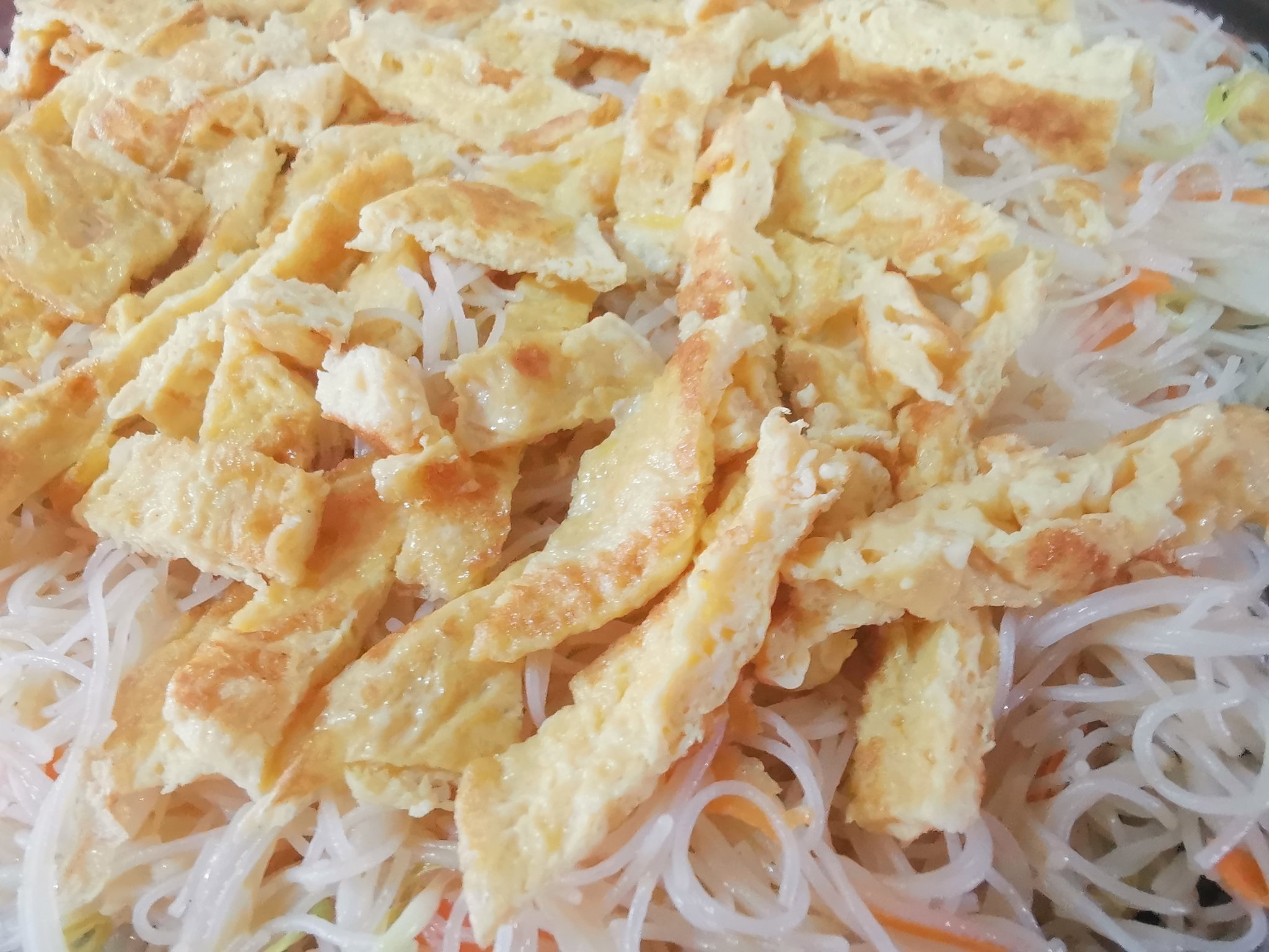 Stirfry White Beehoon with Egg Omelette _0