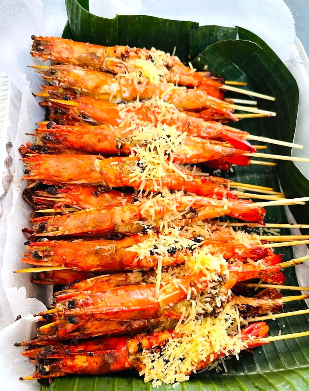Grilled Tiger Prawns With Parmasan Cheese_0