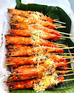 Grilled Tiger Prawns With Parmasan Cheese