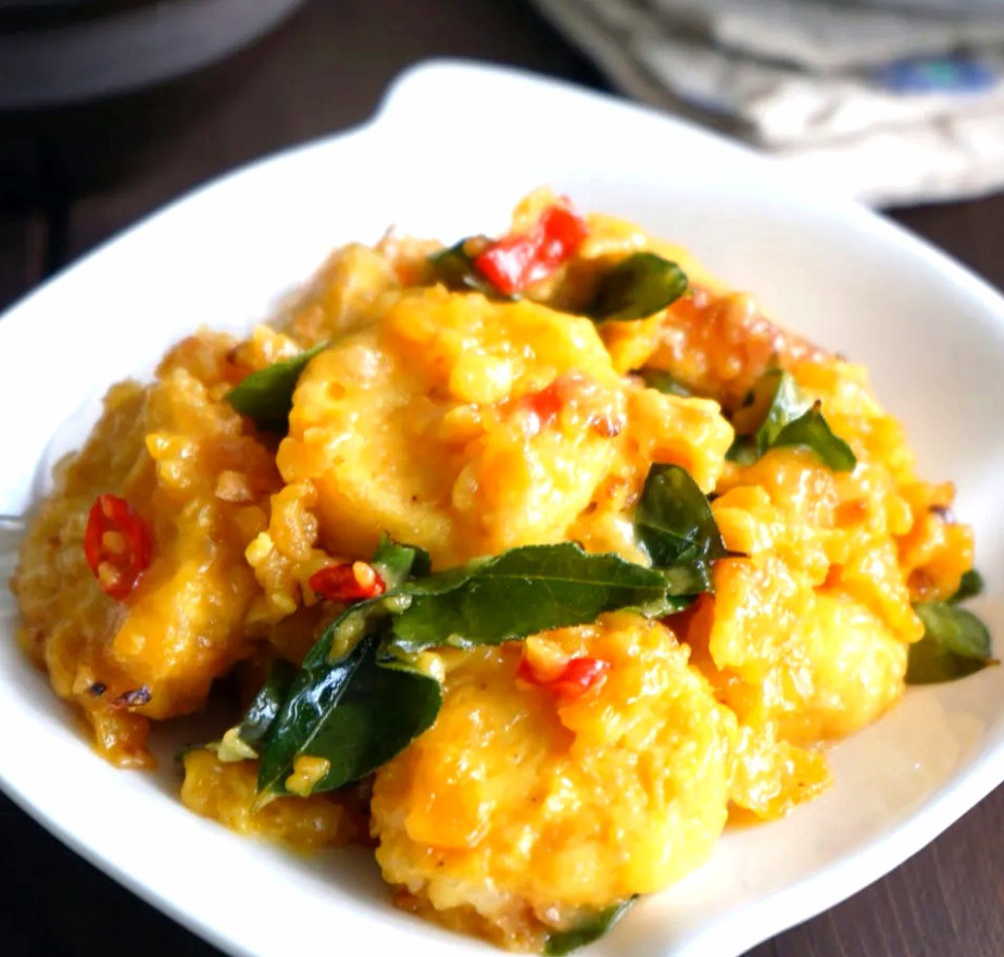Salted Egg Fried Tofu