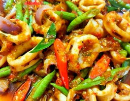 Spicy Assam Pedas Sotong With vegetables 