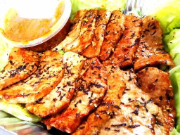 Grill Honey Glaze Pork Chop Serve With Homemade Sauce