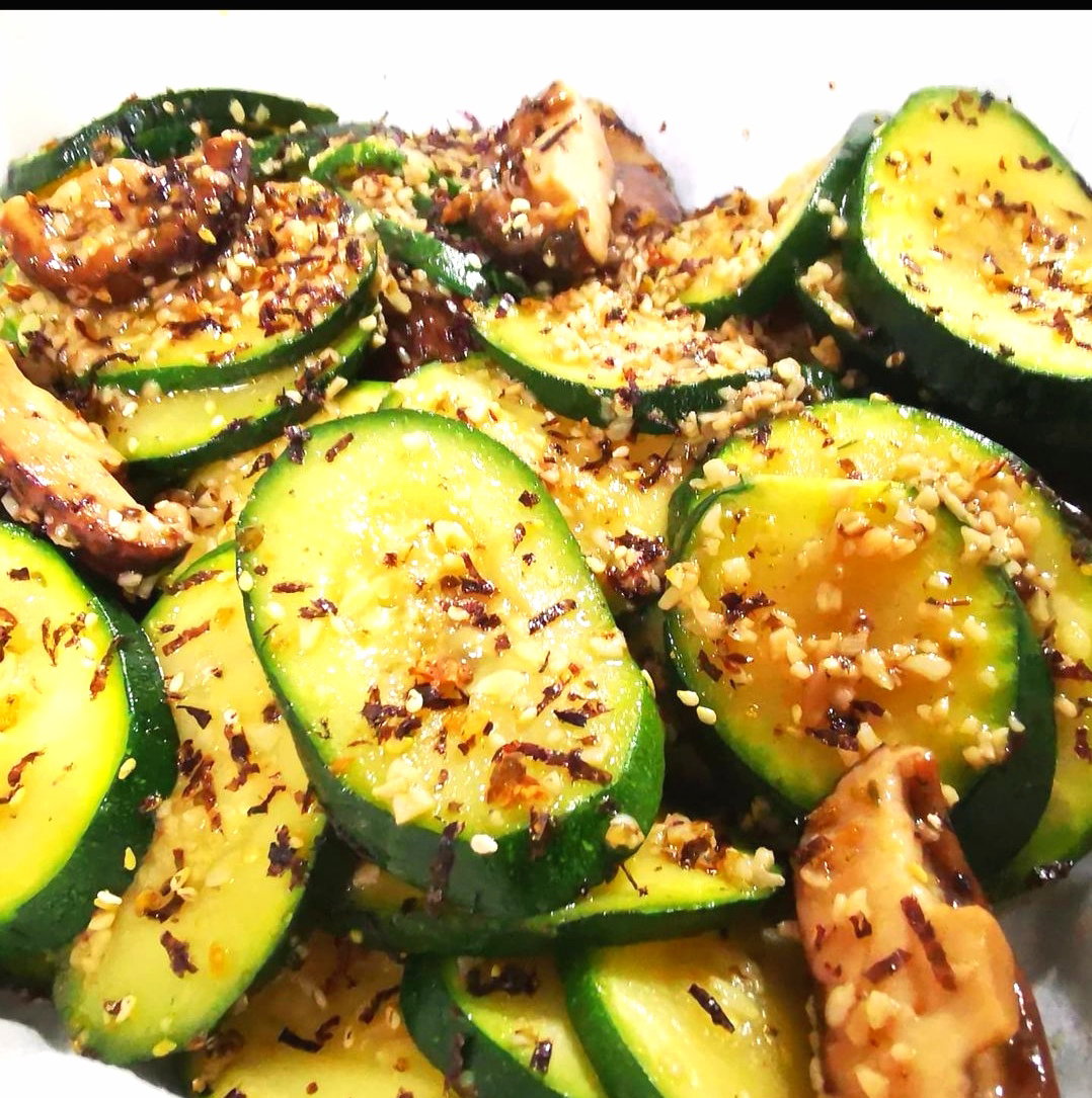 Sautéed Olive Oil, Garlic With Zucchini N Shittake Mushroom