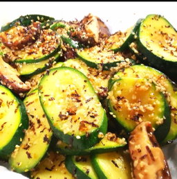 Sautéed Olive Oil, Garlic With Zucchini N Shittake Mushroom
