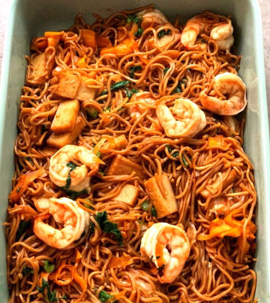 Stirfry Yee Mee With Prawns