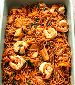 Stirfry Yee Mee With Prawns 
