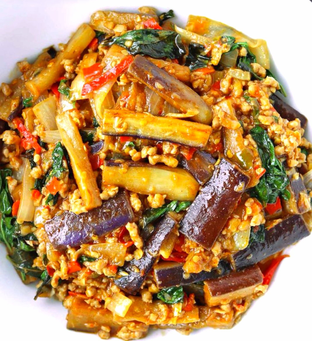 Spicy Thai Basil Eggplant With Minced Pork_0