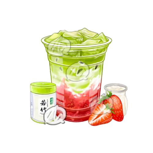 Matcha strawberry latte_0