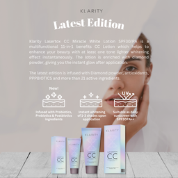Klarity CC Lotion Infused with Pre, Pro and Postbiotics 30/100ml
