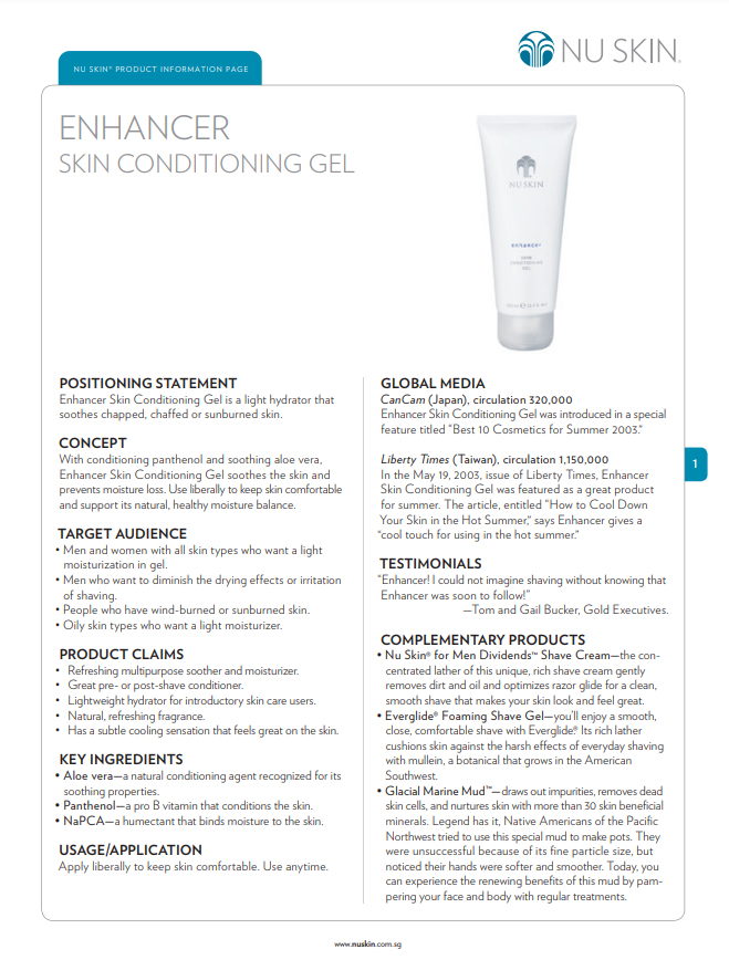 Nu Skin Enhancer Skin Conditioning Gel 100ml_3