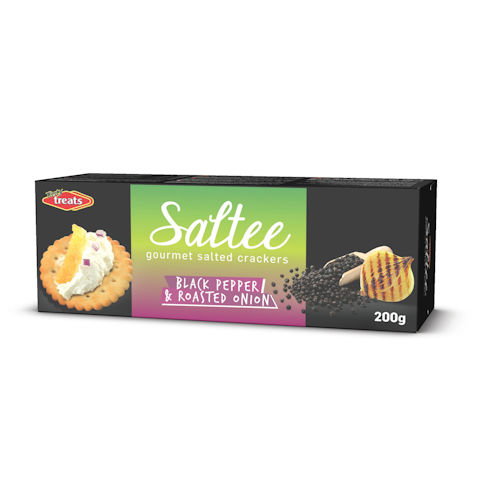 TASTY TREATS SALTEE BLACK PEPPER ROASTED ONION 200GR.