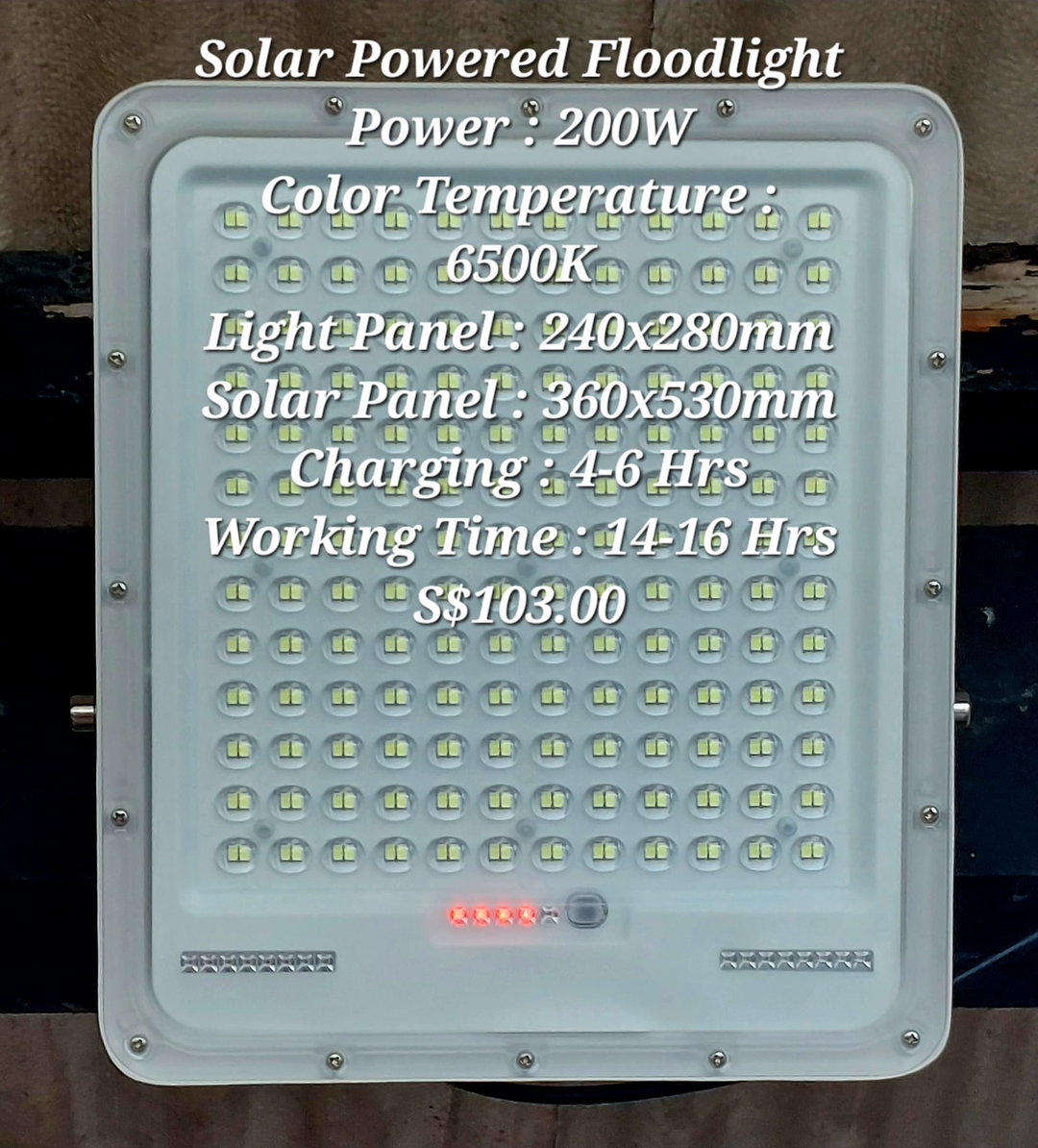 Solar-Powered Floodlight