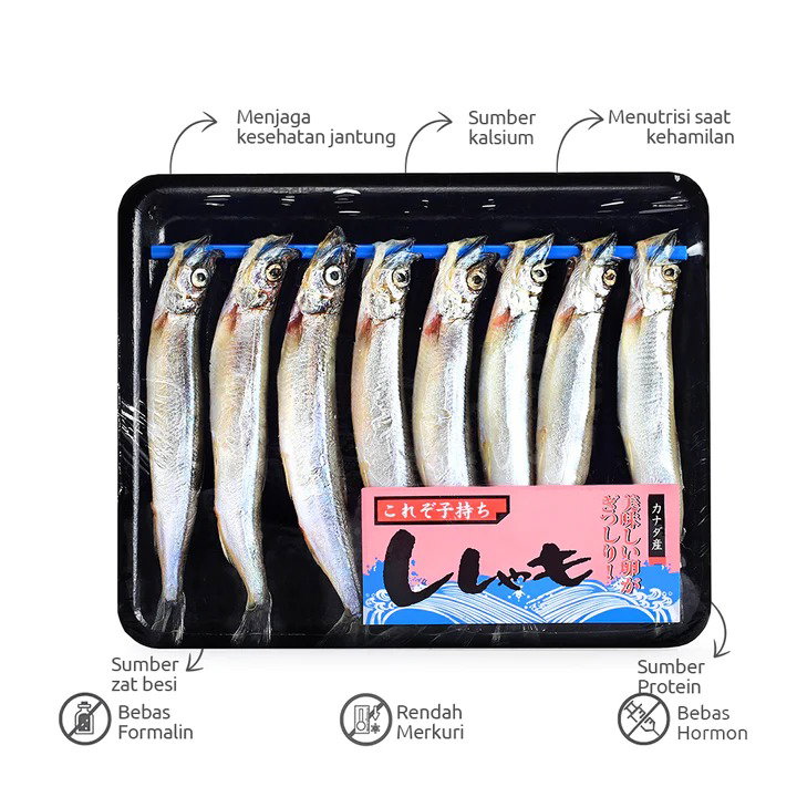 Import Ikan Shisamo/Ikan Capelin 180gr isi 8