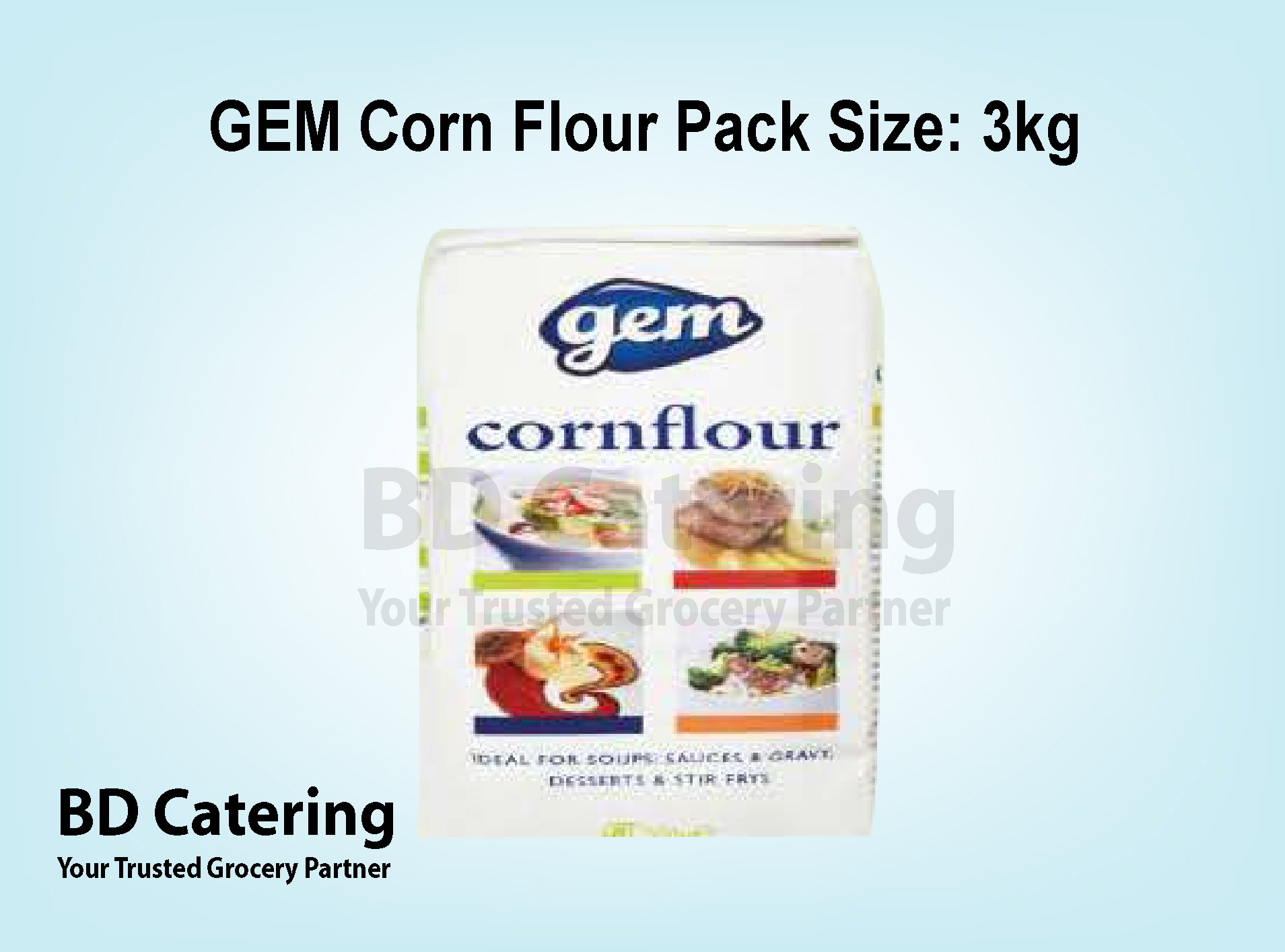 GEM Corn Flour Pack Size: 3kg_0