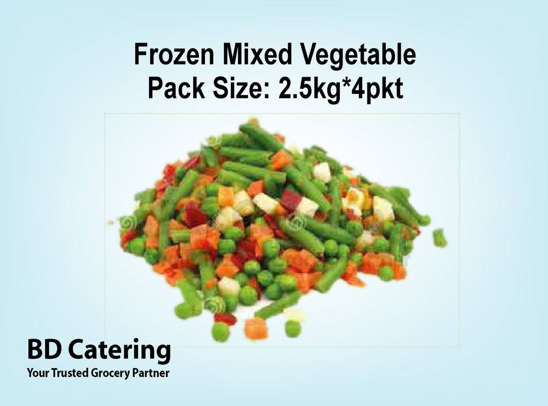 Frozen Mixed Vegetable Pack Size: 2.5kg*4pkt