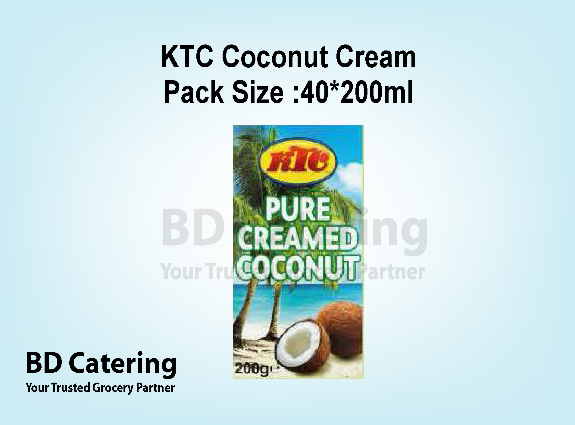 KTC Coconut Cream Pack Size: 40*200ml_0