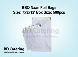 BBQ Naan Foil Bags Size: 7x9x12' Box Size: 500pcs