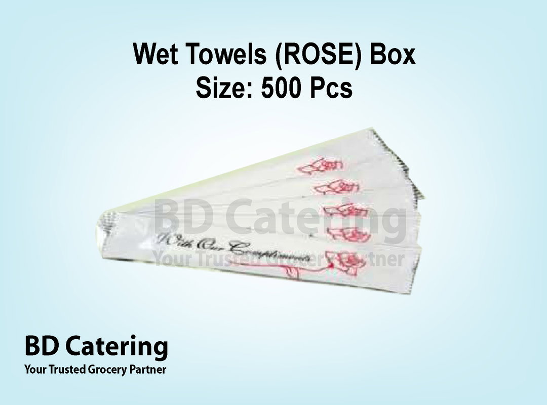 Wet Towels (ROSE) Box Size: 500 Pcs