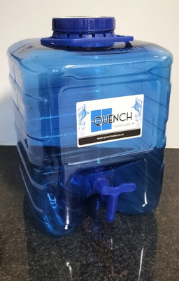 25L Container with tap and water - Blue 