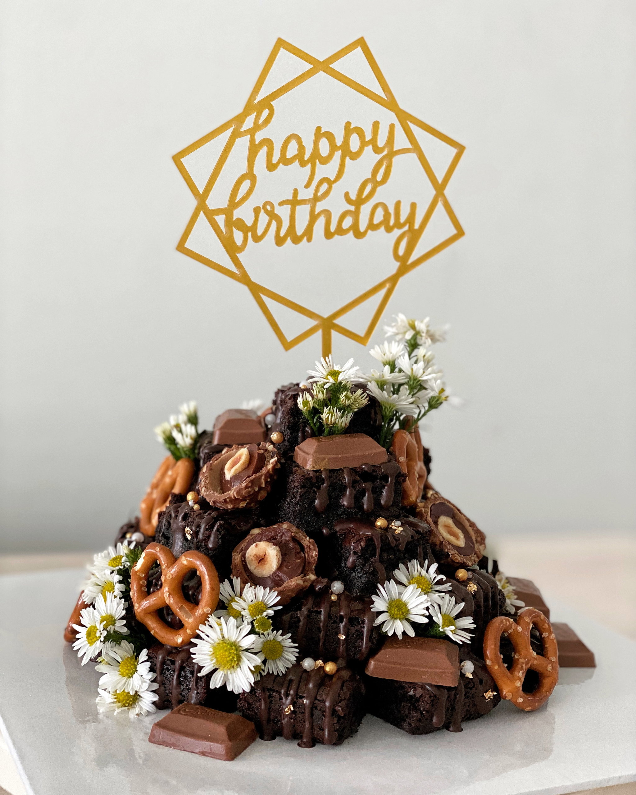 Fudgy brownies tower_0