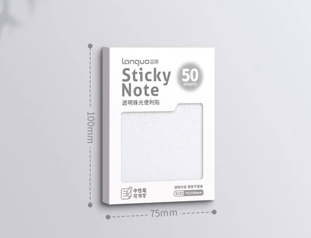 Transparant sticky notes