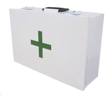 First Aid white metal box_0
